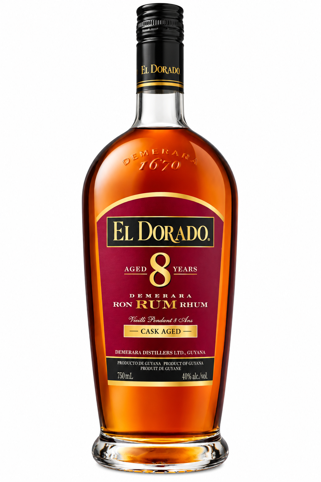 EL DORADO 8A RUM 40% 70CL